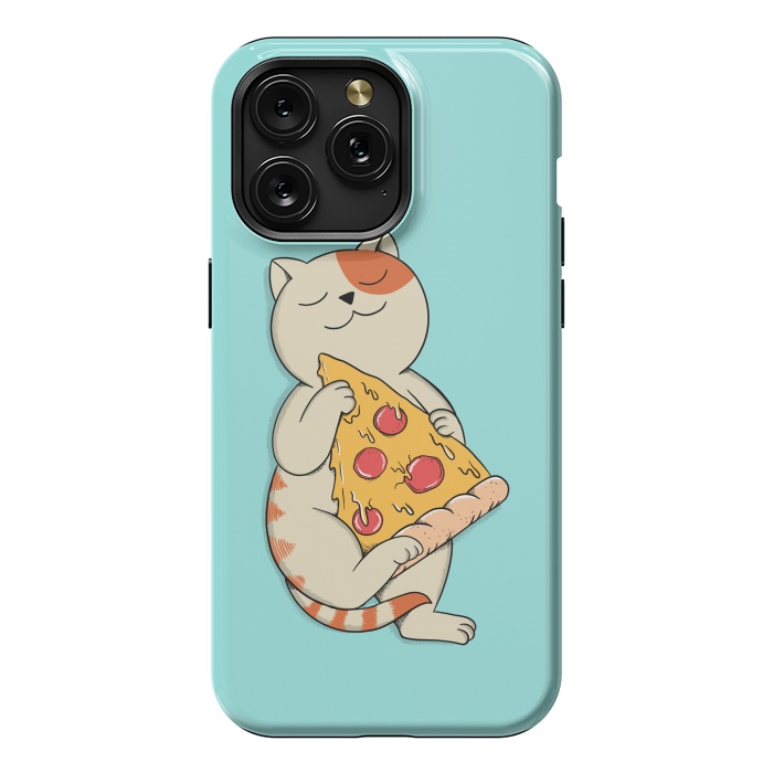iPhone 15 Pro Max StrongFit Cat and Pizza by Coffee Man