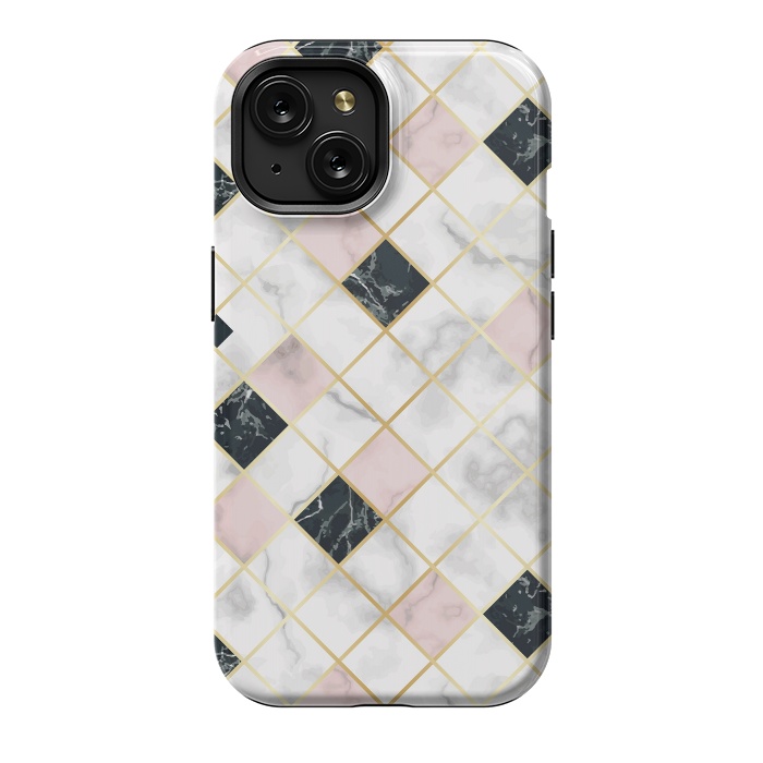 iPhone 15 StrongFit Marble Geometry III by ArtsCase