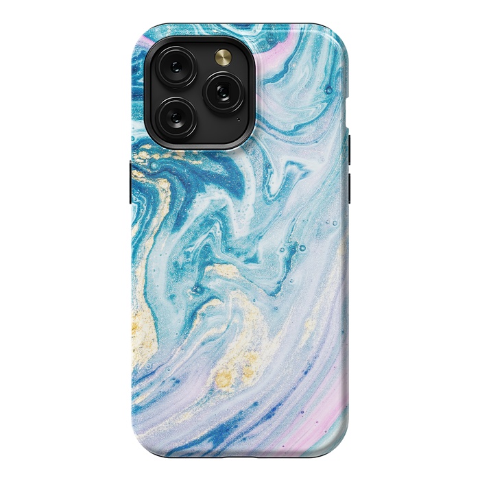 iPhone 15 Pro Max StrongFit Pink and Blue Marble by ArtsCase