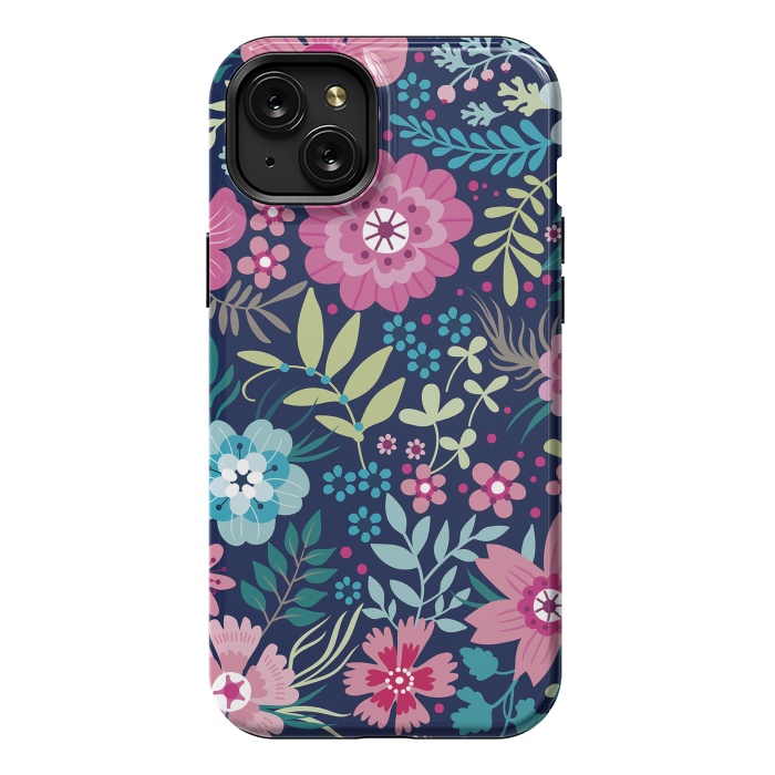 iPhone 15 Plus StrongFit Romancing Floral Design by ArtsCase