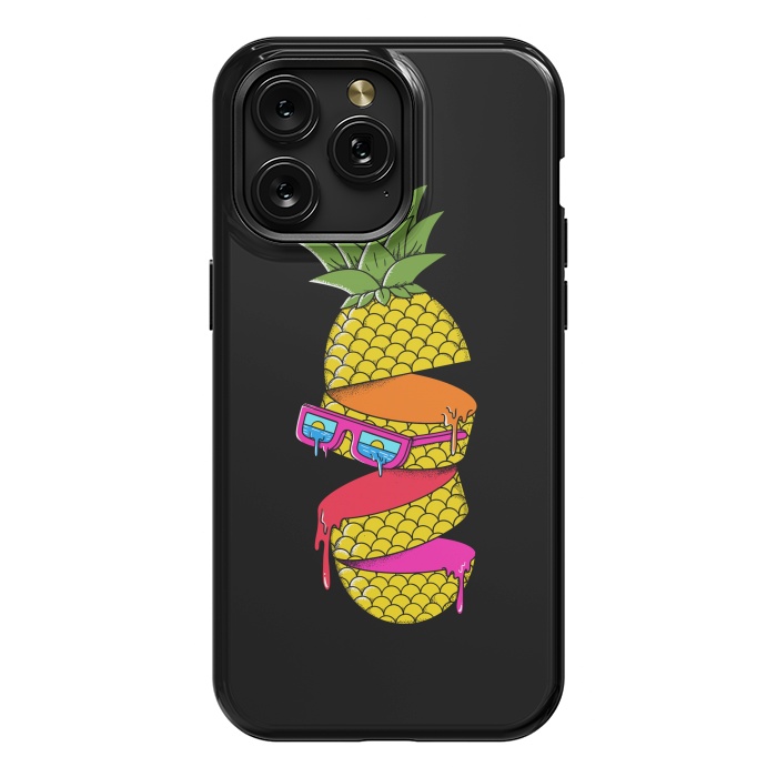 iPhone 15 Pro Max StrongFit Pineapple colors Black by Coffee Man