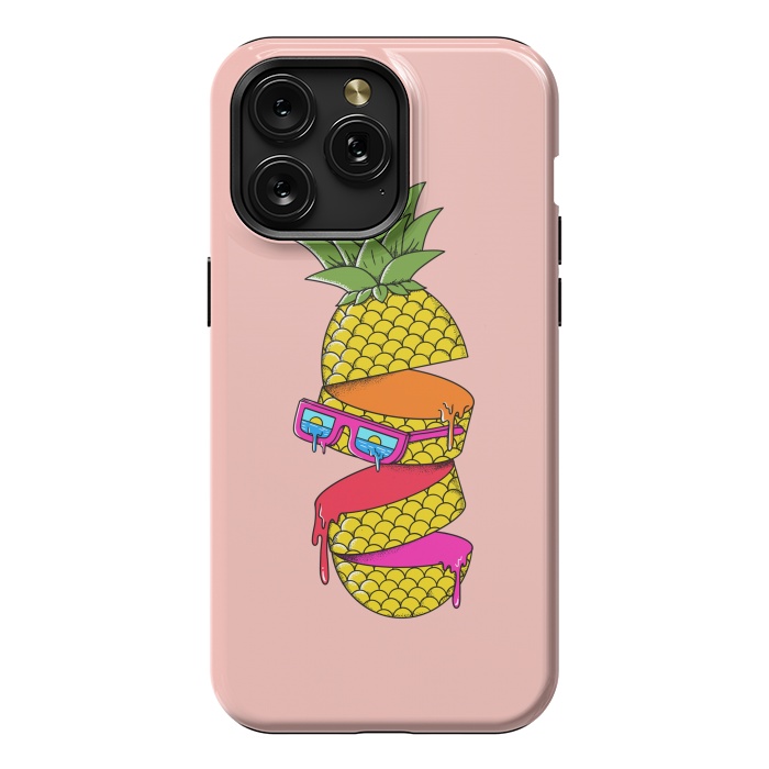 iPhone 15 Pro Max StrongFit Pineapple Colors Pink by Coffee Man
