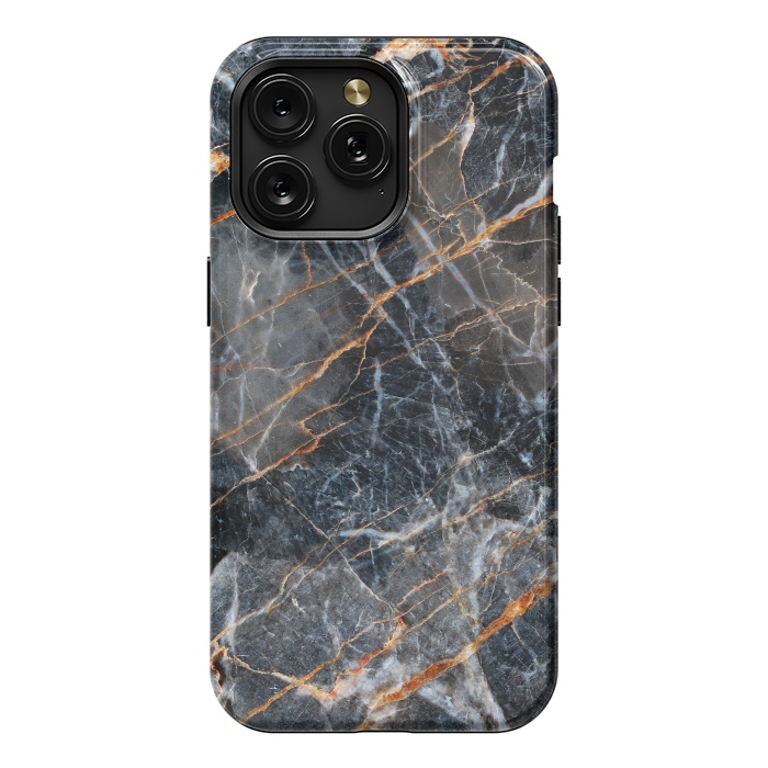 iPhone 15 Pro Max StrongFit Marble Gray Stone by ArtsCase