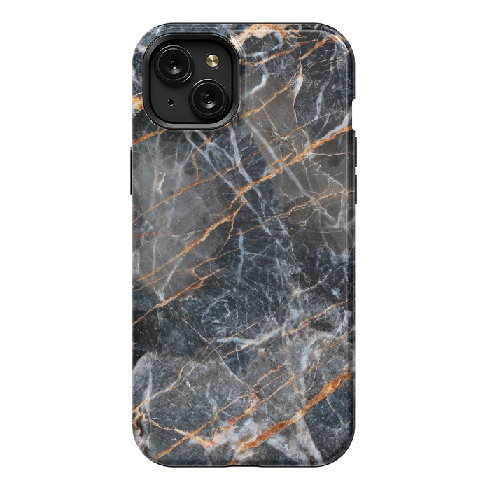 iPhone 15 Plus StrongFit Marble Gray Stone by ArtsCase