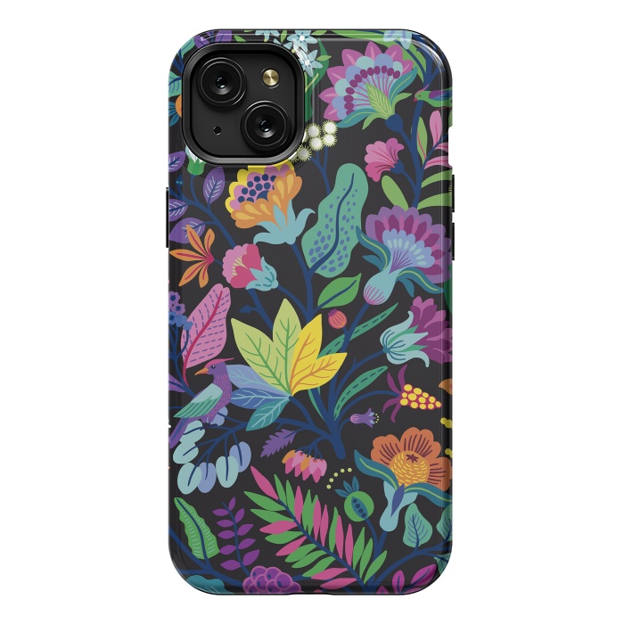 iPhone 15 Plus StrongFit Flowers Bright Colors by ArtsCase