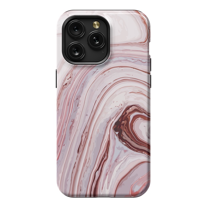 iPhone 15 Pro Max StrongFit Liquid Pink Marble by ArtsCase