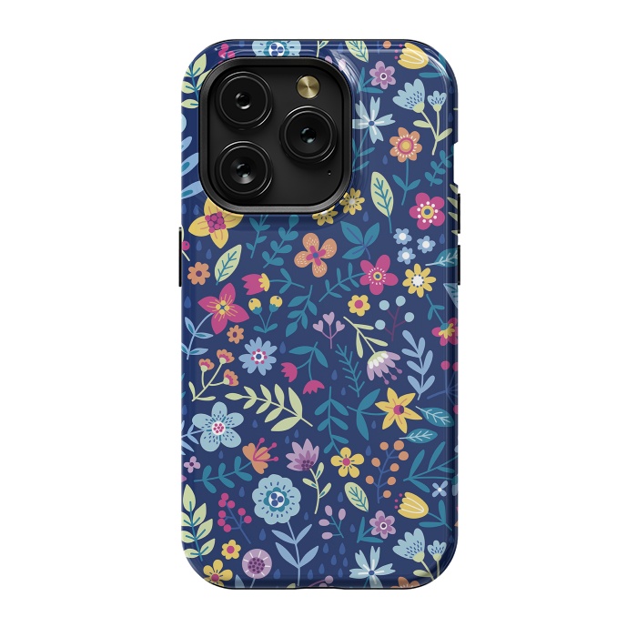iPhone 15 Pro StrongFit Multicolor Beautiful Flowers  by ArtsCase
