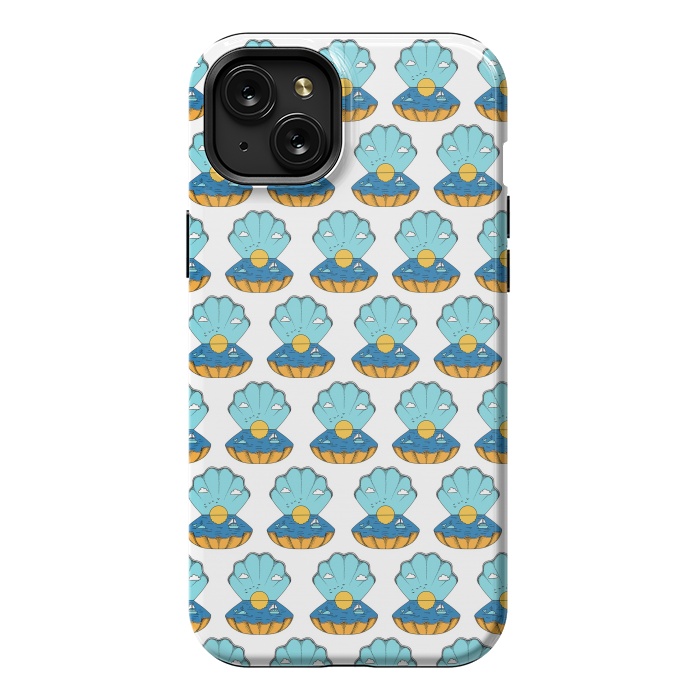 iPhone 15 Plus StrongFit Shell Nature Pattern by Coffee Man