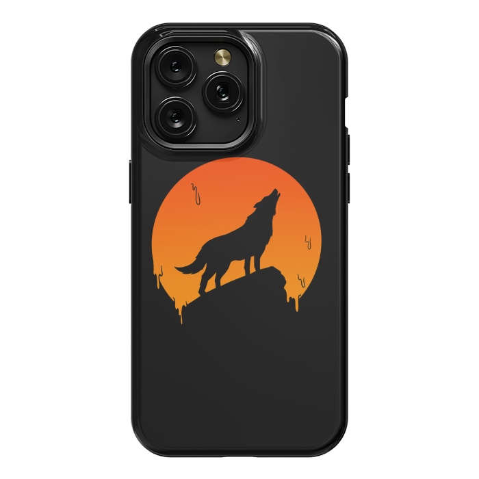 iPhone 15 Pro Max StrongFit Wolf and Moon by Coffee Man