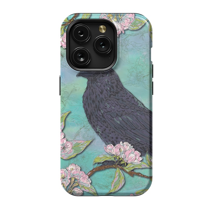iPhone 15 Pro StrongFit Raven & Apple Blossom by Lotti Brown