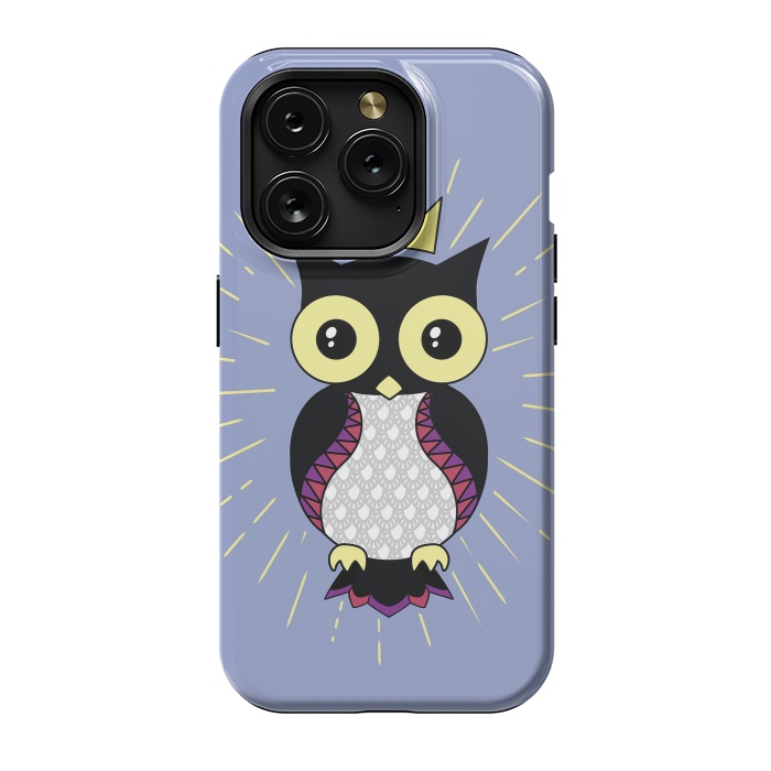 iPhone 15 Pro StrongFit All seeing owl by Laura Nagel