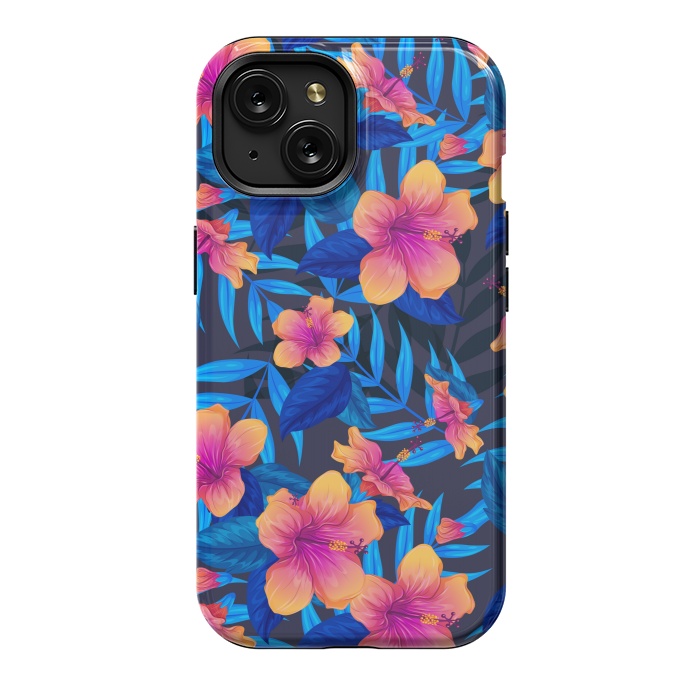 iPhone 15 StrongFit orange pink lilies by MALLIKA