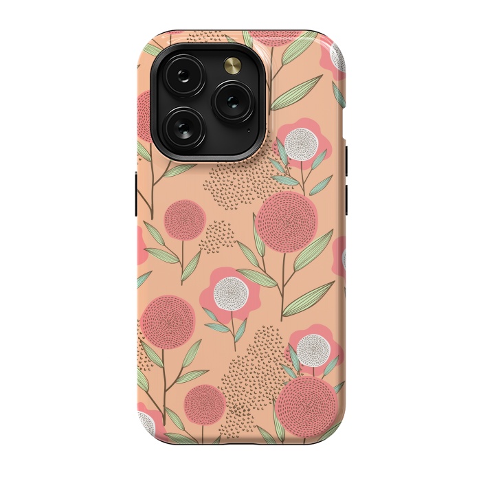 iPhone 15 Pro StrongFit Simple Flowers In Pastel by ArtsCase