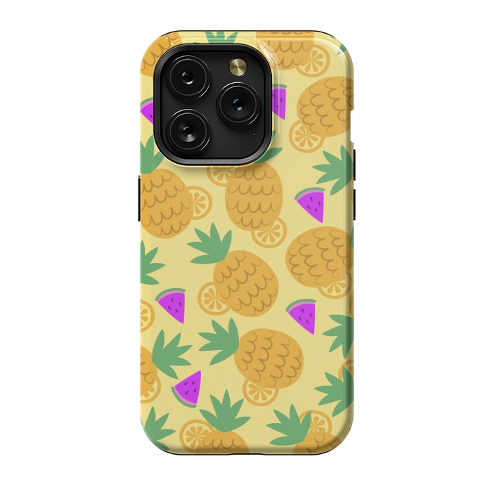 iPhone 15 Pro StrongFit Rain Of Watermelons And Pineapples by ArtsCase