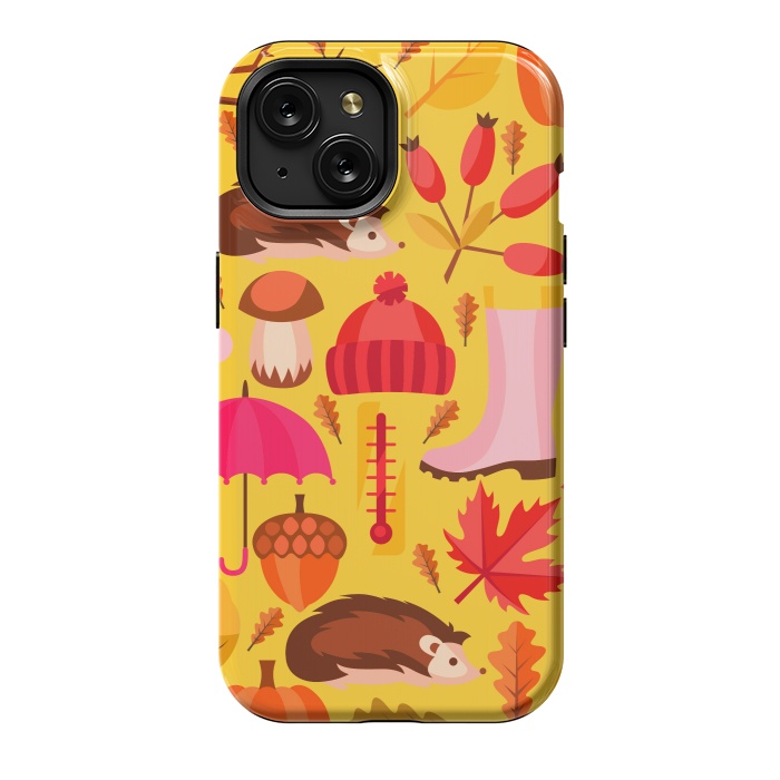 iPhone 15 StrongFit Autumn Animals And Fruits by ArtsCase