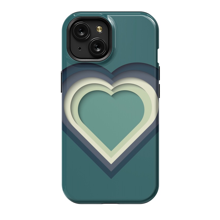 iPhone 15 StrongFit Paper Cutout Heart 011 by Jelena Obradovic