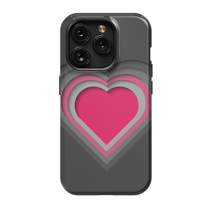 iPhone 15 Pro StrongFit Paper Cutout Heart 012 by Jelena Obradovic