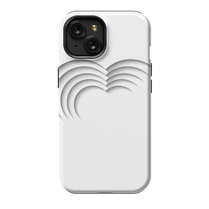 iPhone 15 StrongFit Paper Cutout Heart 013 by Jelena Obradovic