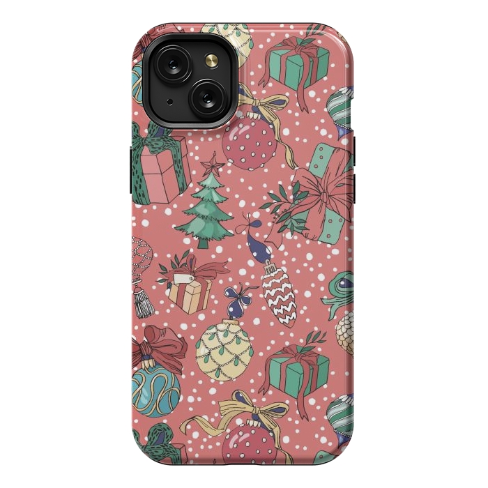 iPhone 15 Plus StrongFit Snow Falls And Presents At Christmas by ArtsCase