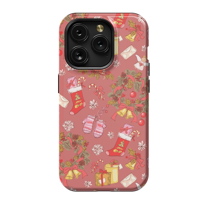 iPhone 15 Pro StrongFit Christmas Vintage Style by ArtsCase