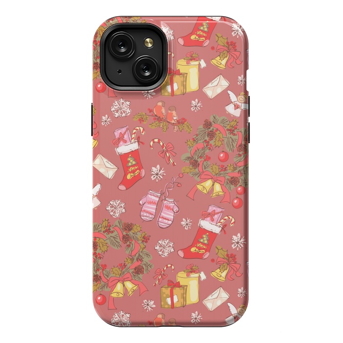 iPhone 15 Plus StrongFit Christmas Vintage Style by ArtsCase