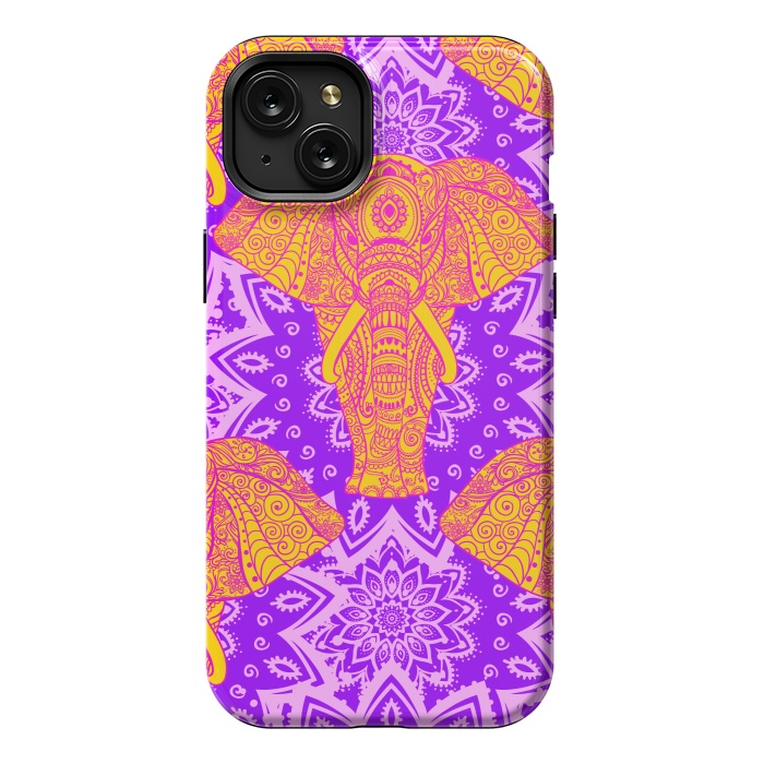 iPhone 15 Plus StrongFit Color Elephants by ArtsCase