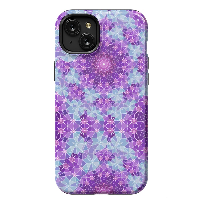 iPhone 15 Plus StrongFit Purple Mandala Ocean by ArtsCase