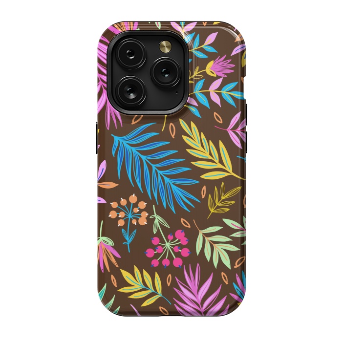 iPhone 15 Pro StrongFit MULTICOLOUR LEAF PATTERN by MALLIKA
