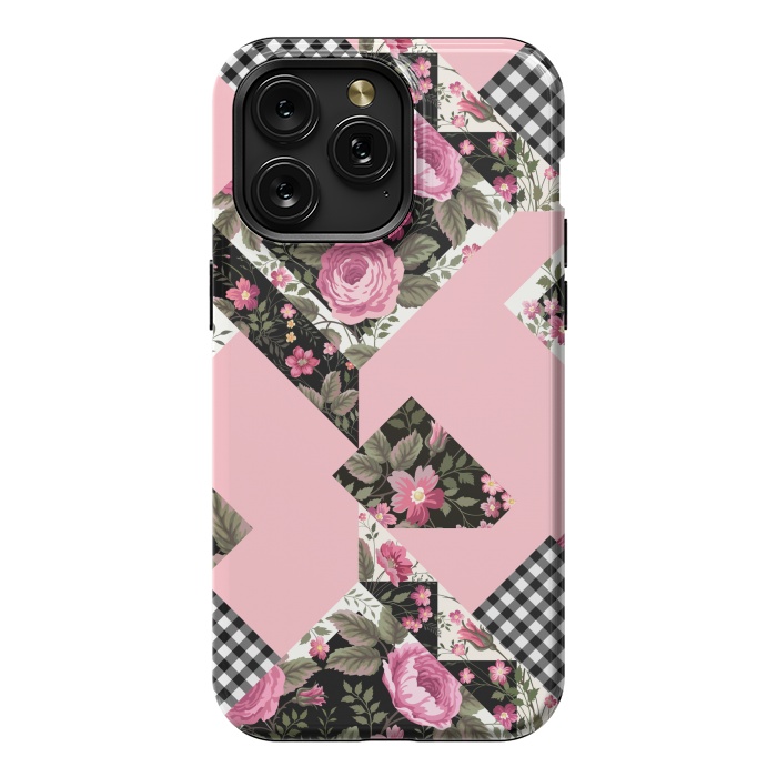 iPhone 15 Pro Max StrongFit elegant roses with pink background by ArtsCase