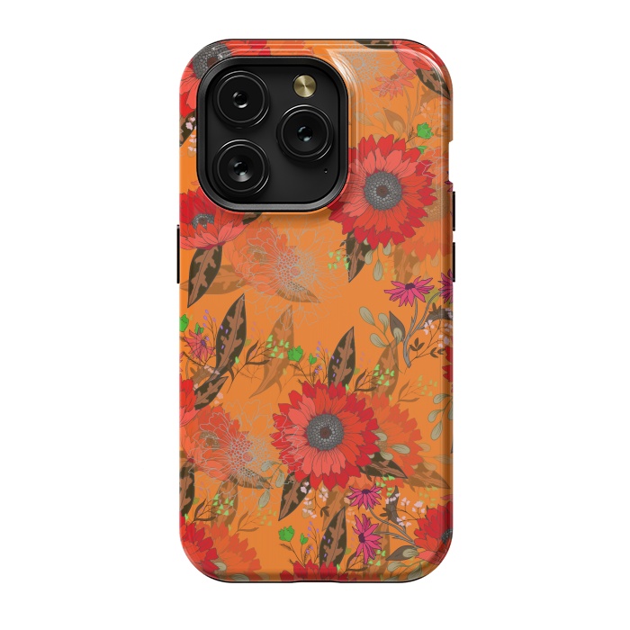 iPhone 15 Pro StrongFit Sunflowers for October by ArtsCase