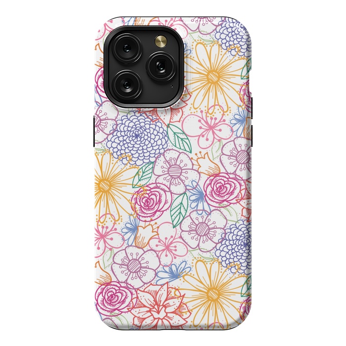 iPhone 15 Pro Max StrongFit Summer Bright Floral by TracyLucy Designs