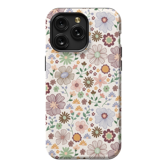 iPhone 15 Pro Max StrongFit Autumn Wild Bloom by TracyLucy Designs