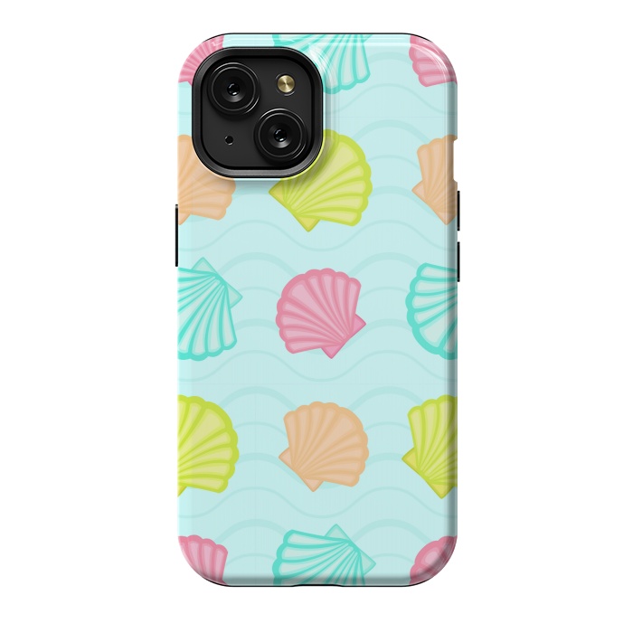 iPhone 15 StrongFit SEA SHELLS PATTERN by MALLIKA