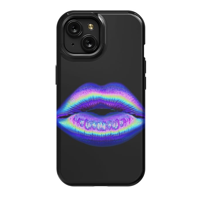 iPhone 15 StrongFit purple lips by haroulita