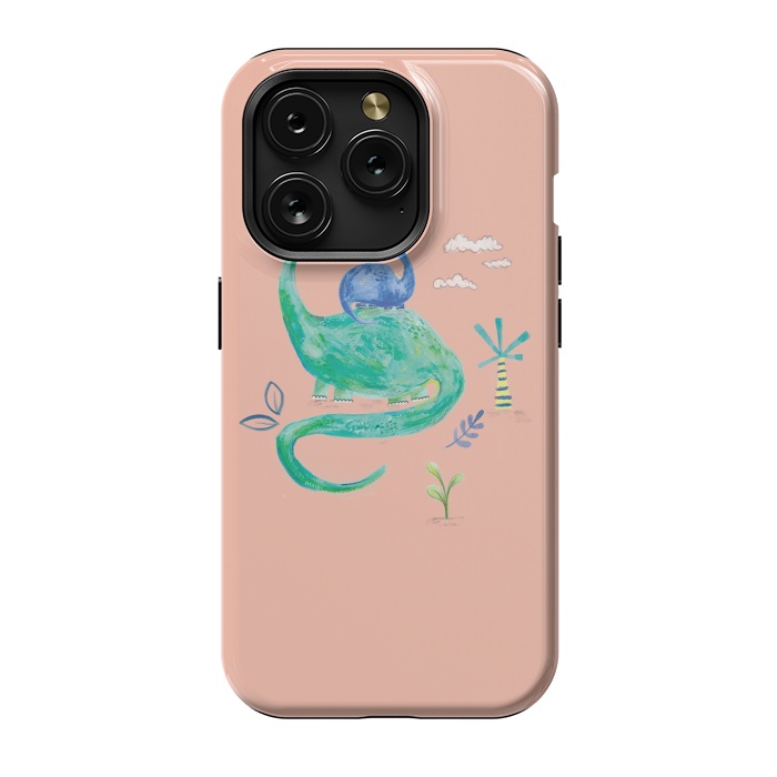iPhone 15 Pro StrongFit painted dinosaur  by lauradidthis