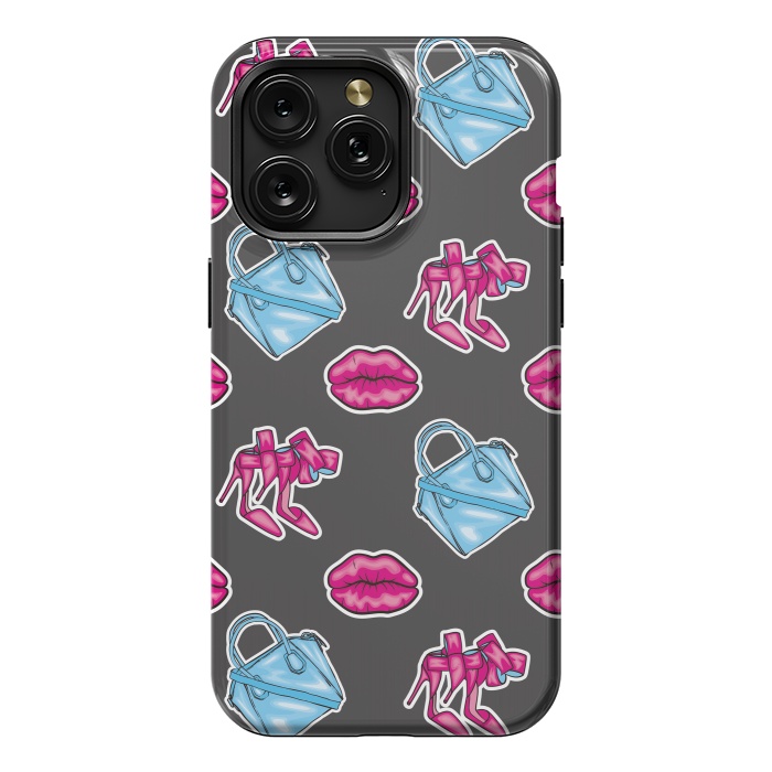 iPhone 15 Pro Max StrongFit Beautiful background of the lips shoes and bags by ArtsCase
