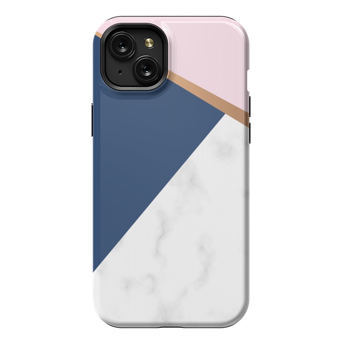 iPhone 15 Plus StrongFit Marble geometric design I by ArtsCase
