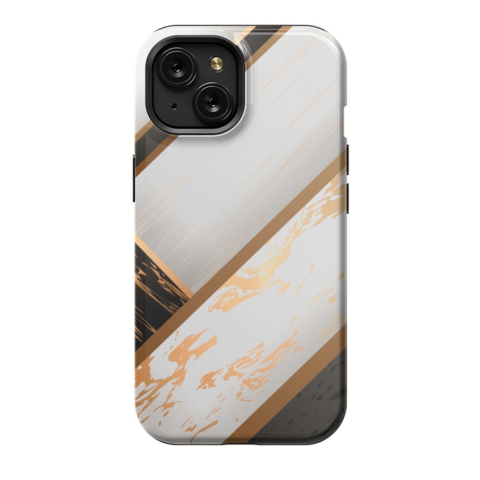 iPhone 15 StrongFit Marble Geometric Design VII by ArtsCase