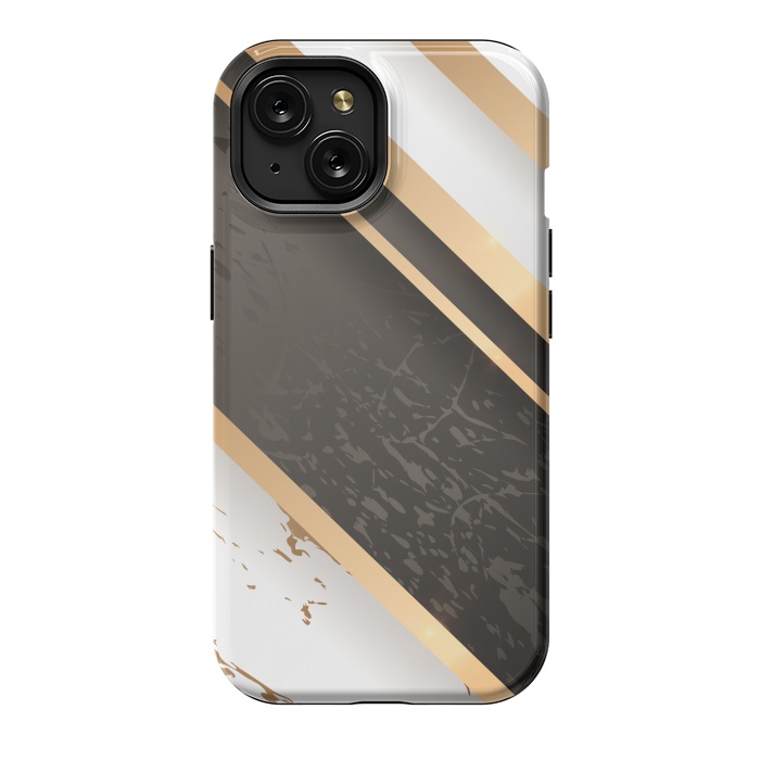 iPhone 15 StrongFit Marble Geometric Design VIII by ArtsCase