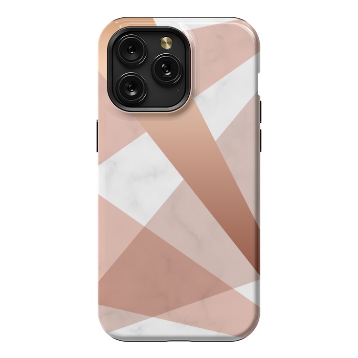 iPhone 15 Pro Max StrongFit Marble Geometric design with peak figures by ArtsCase