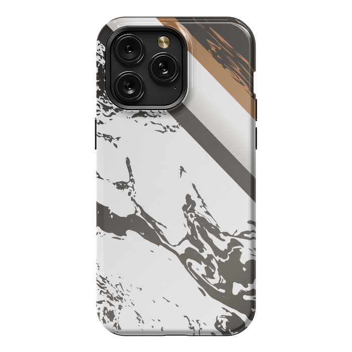 iPhone 15 Pro Max StrongFit Marble with cubes and geometric figures by ArtsCase
