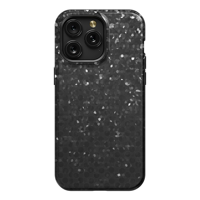 iPhone 15 Pro Max StrongFit Black Crystal Bling Strass G283 by Medusa GraphicArt