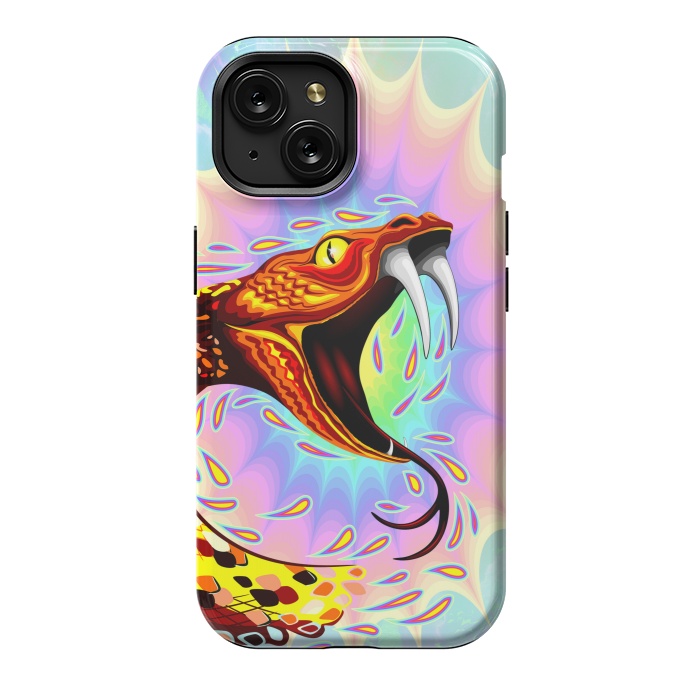 iPhone 15 StrongFit Snake Attack Psychedelic Art by BluedarkArt