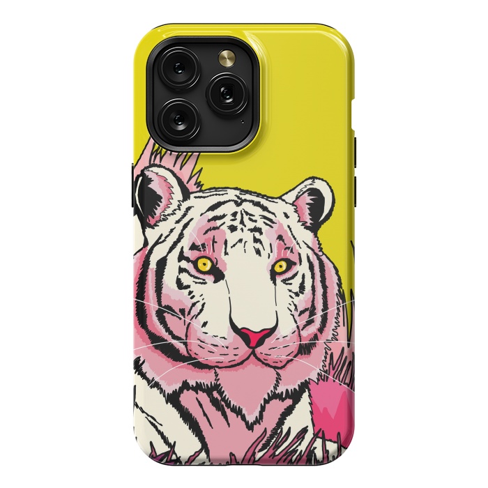 iPhone 15 Pro Max StrongFit The pink tone tiger by Steve Wade (Swade)