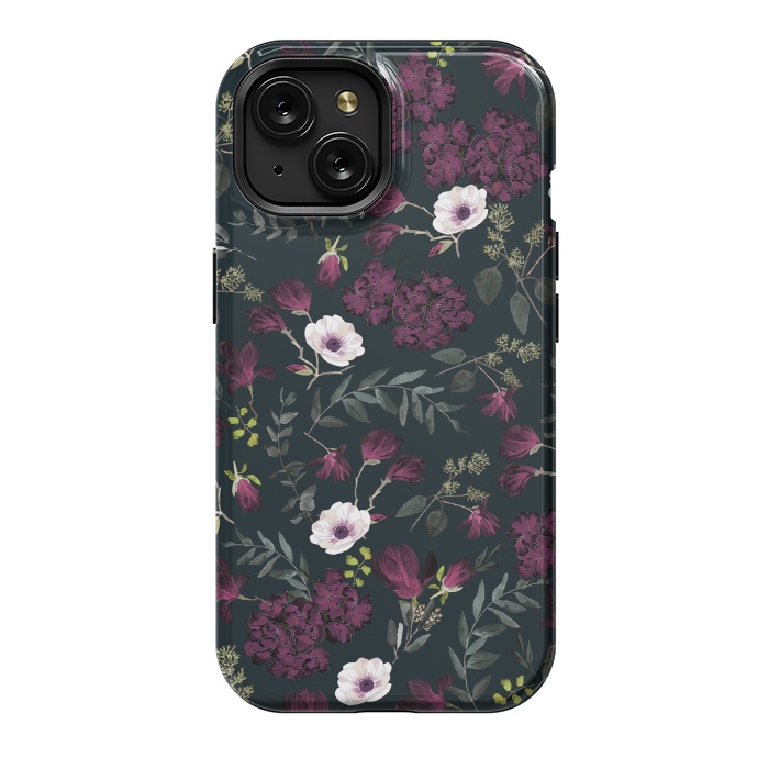 iPhone 15 StrongFit Romantic Pattern Dark by Anis Illustration