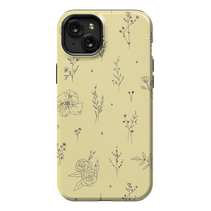 iPhone 15 Plus StrongFit Flowers & Wildflowers by Anis Illustration