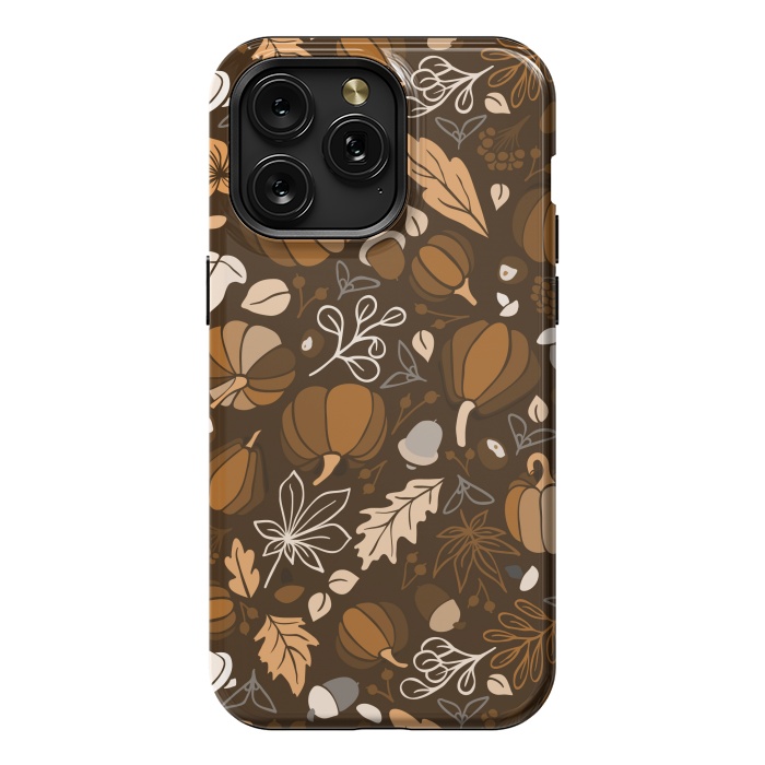 iPhone 15 Pro Max StrongFit Fall Fruits in Brown and Beige by Paula Ohreen