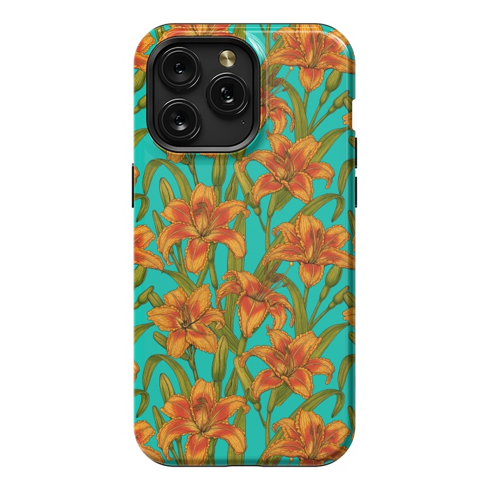 iPhone 15 Pro Max StrongFit Tawny daylily flowers  by Katerina Kirilova