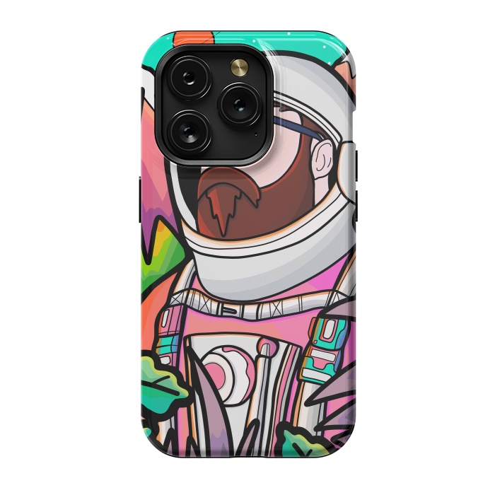 iPhone 15 Pro StrongFit Pastel astronaut by Steve Wade (Swade)