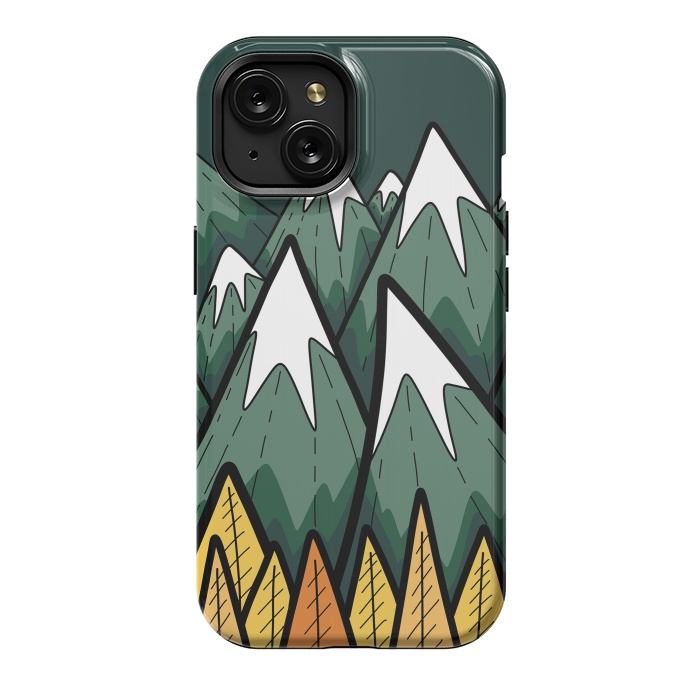iPhone 15 StrongFit The green autumn peaks by Steve Wade (Swade)